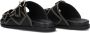 LINA LOCCHI Slippers Dames Led 2 Band Slipper Met Stiksels Maat: 39 Materiaal: Leer Kleur: Zwart - Thumbnail 2
