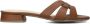 LINA LOCCHI Slippers Dames Led Knoop Slipper Maat: 41 Materiaal: Leer Kleur: Bruin - Thumbnail 1