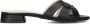 LINA LOCCHI Slippers Dames Led Knoop Slipper Maat: 37 Materiaal: Leer Kleur: Zwart - Thumbnail 1