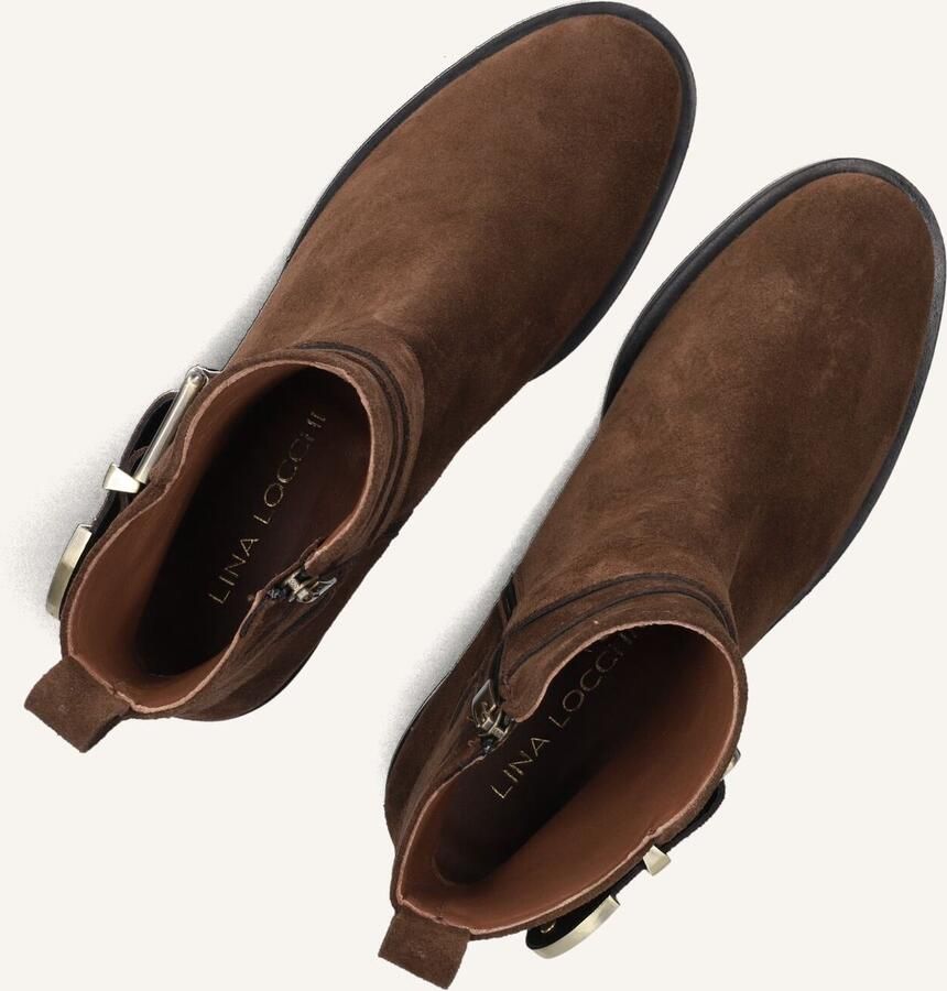 LINA LOCCHI Enkellaarsjes Dames 2232 Maat: 41 Materiaal: Suède Kleur: Bruin - Foto 2