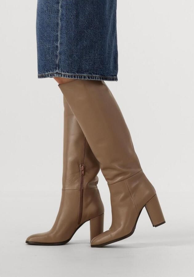 LINA LOCCHI Hoge Laarzen Dames At 161 Maat: 37 Materiaal: Leer Kleur: Taupe - Foto 3