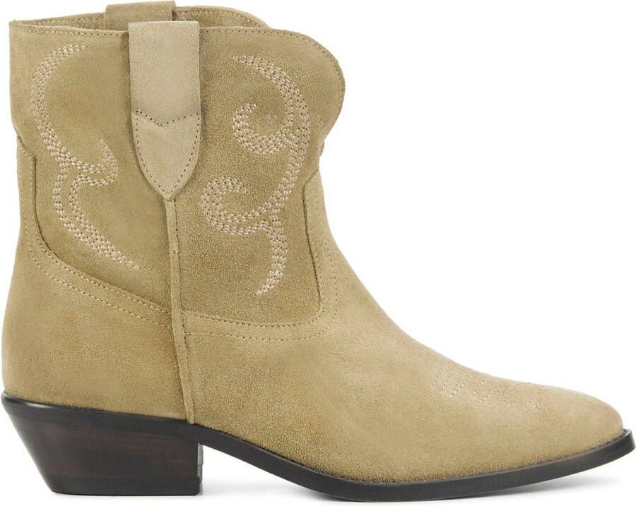 LINA LOCCHI Enkellaarsjes Dames L1411 Maat: 36 Materiaal: Suède Kleur: Taupe