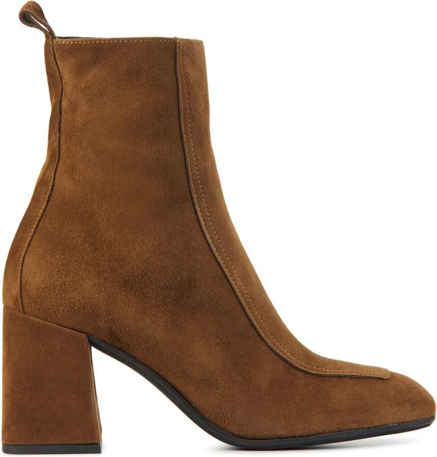 LINA LOCCHI Enkellaarsjes Dames L1165 Maat: 41 Materiaal: Suède Kleur: Cognac