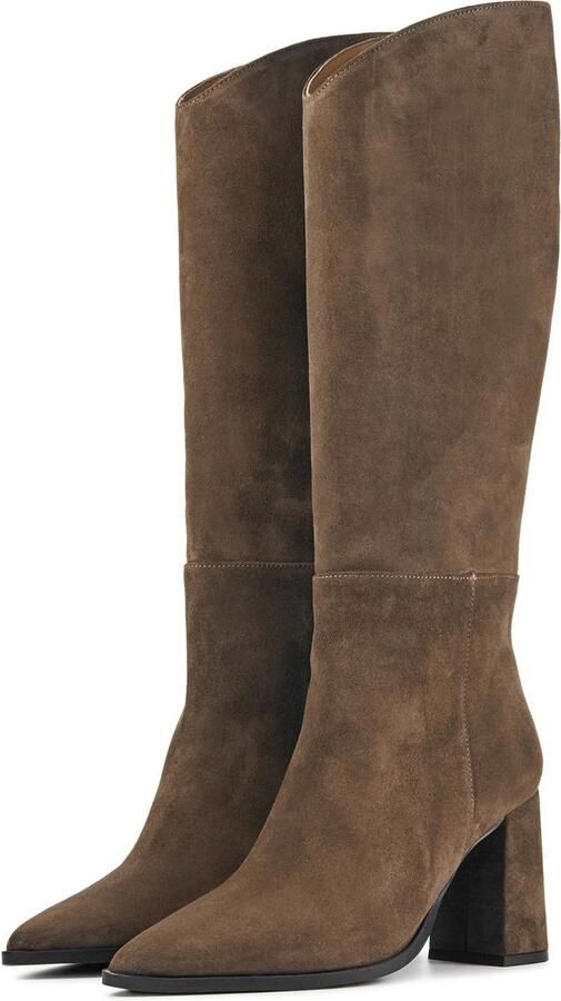 LINA LOCCHI Hoge Laarzen Dames L1216 Maat: 41 Materiaal: Suède Kleur: Bruin - Foto 4