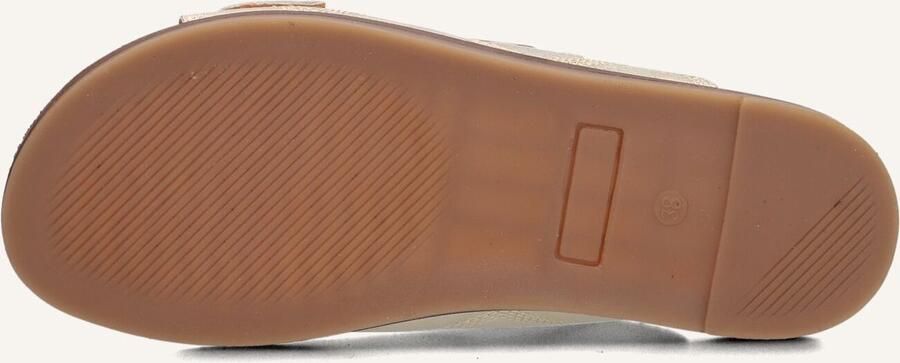 LINA LOCCHI Slippers Dames Led 2 Band Slipper Met Stiksels Maat: 41 Materiaal: Leer Kleur: Goud - Foto 3