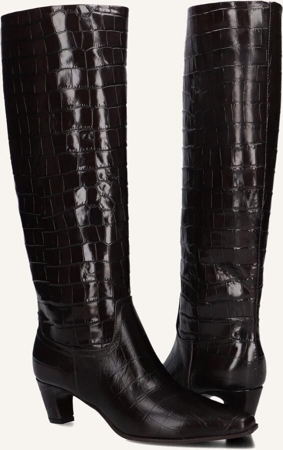 LINA LOCCHI Hoge Laarzen Dames Mw508 Maat: 41 Materiaal: Leer Kleur: Bruin - Foto 2