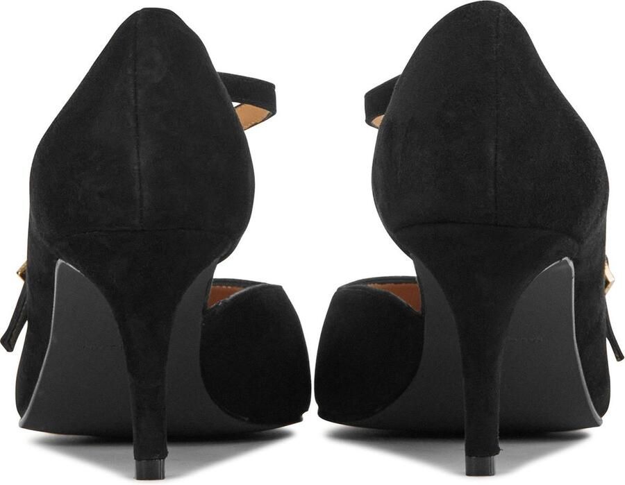 Lina Locchi Pumps Stiletto Dames Damesschoenen Suède Naaldhak hoogte 8 cm L1213 Zwart - Foto 2
