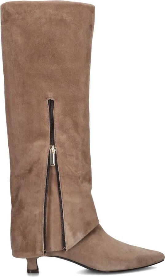 LINA LOCCHI Hoge Laarzen Dames Ss3010 Maat: 41 Materiaal: Suède Kleur: Taupe