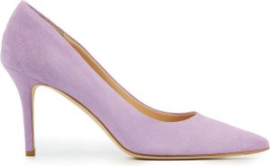 Lina Locchi Pumps Stiletto Dames Damesschoenen Suède Naaldhak hoogte 8 cm L1126 Paars