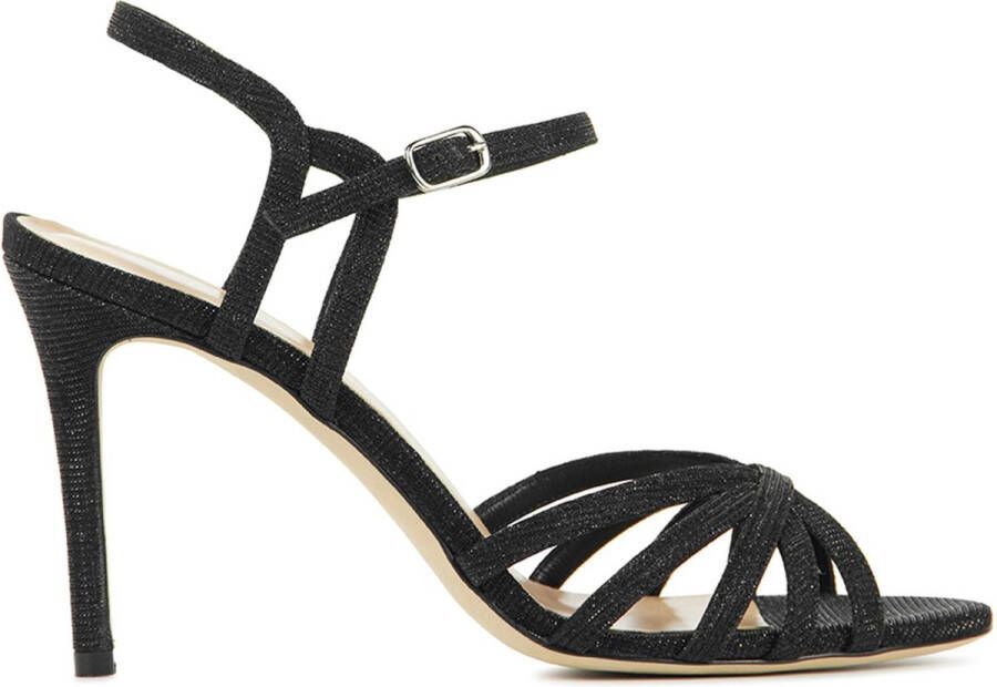 Lina Locchi Sandalen Dames Damesschoenen Leer Naaldhak hoogte L1122 Zwart