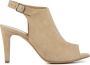 Lina Locchi Sandalen Dames Damesschoenen Suède Blokhak hoogte L1275 Beige - Thumbnail 1