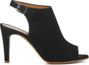 Lina Locchi Sandalen Dames Damesschoenen Suède Blokhak hoogte L1275 Zwart