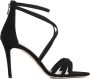 Lina Locchi Sandalen Dames Damesschoenen Suède Naaldhak hoogte 9 cm L1120 sue Zwart - Thumbnail 1