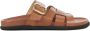 Lina Locchi Cognac Leren Sandalen met Bandjes Brown Dames - Thumbnail 1