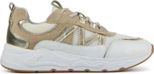 Lina Locchi Sneakers Dames Lage sneakers Damesschoenen Suède L1262 Wit combi