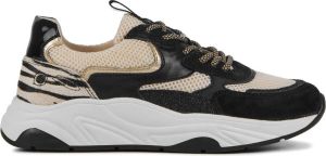 Lina Locchi Sneakers Dames Lage sneakers Damesschoenen Suède L1306 Glitter Zwart