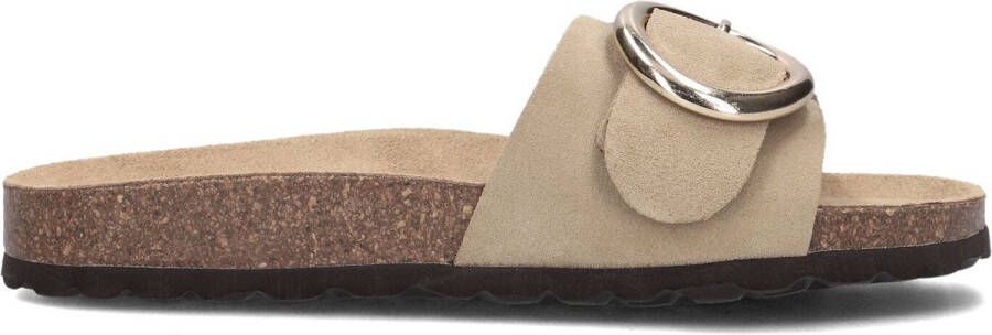 LINA LOCCHI Slippers Dames Sue Bio 1 Gesp Slipper Maat: 36 Materiaal: Suède Kleur: Beige