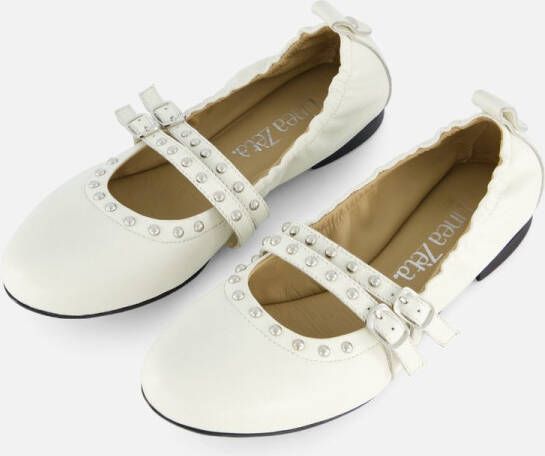 Linea zeta Ballerina's beige Leer