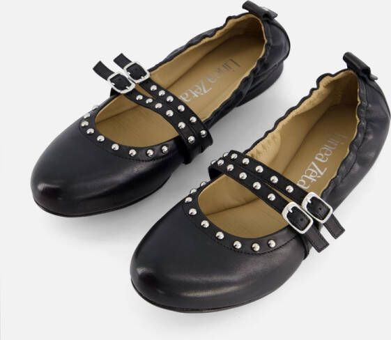 Linea zeta Ballerina's zwart Leer