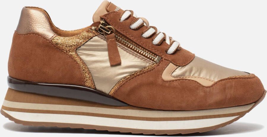 Industrieel Werkgever terwijl Linea zeta Sneakers Cognac Textiel 108602 Dames Textiel - Schoenen.nl