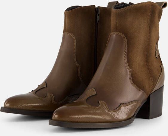 Linea zeta Cowboylaarzen taupe Leer