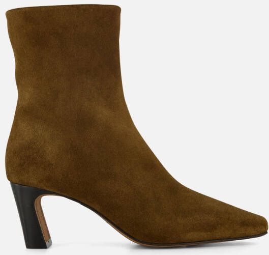 Linea zeta Enkellaarsjes bruin Leer