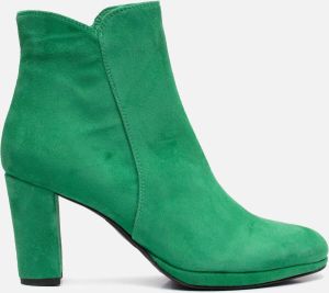 Linea zeta Enkellaarsjes groen Suede