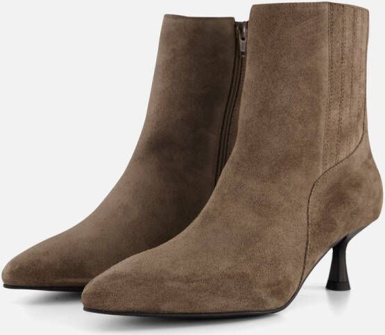 Linea zeta enkellaarzen met hak taupe