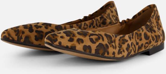 Linea zeta Leopard Ballerina's bruin Leer