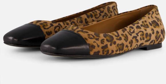 Linea zeta Leopard Ballerina's bruin Leer