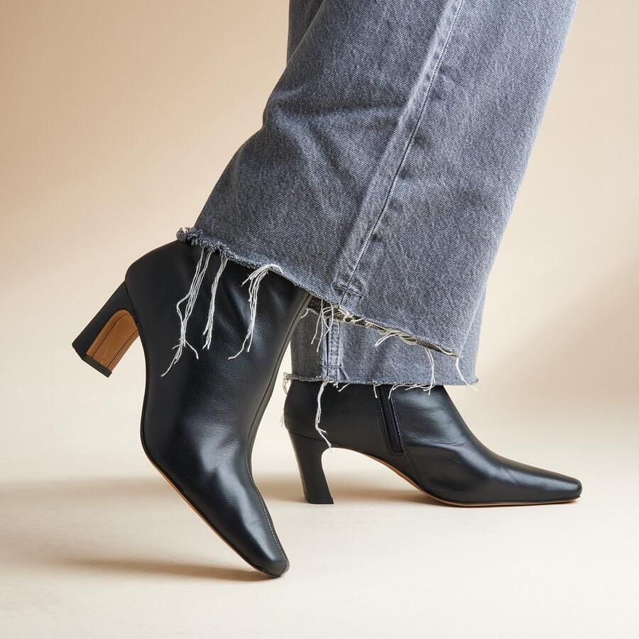 Linea zeta enkellaarzen met hak zwart - Foto 5