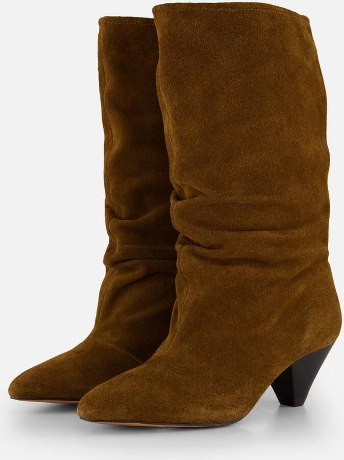 Linea zeta enkellaarzen met hak bruin - Foto 2