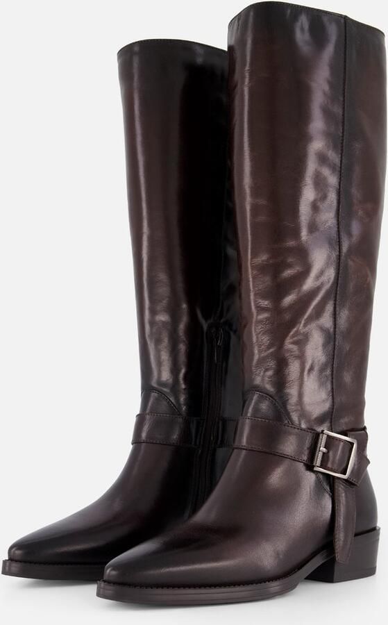 Linea zeta Lange Laarzen bruin Leer