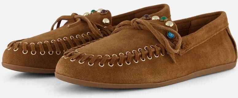 Linea zeta Loafers bruin Suède