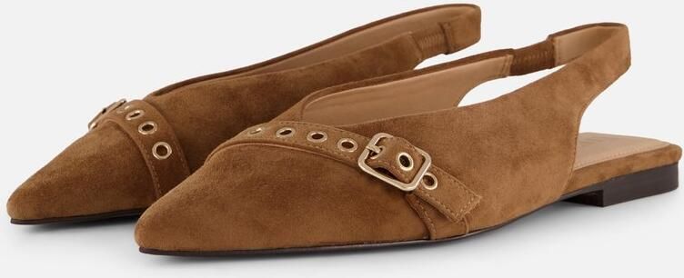 Linea zeta Slingbacks bruin Suede