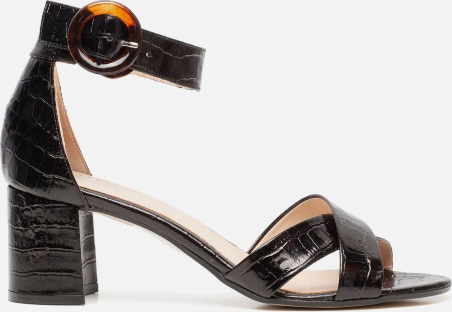Linea zeta Sandalen Zwart Leer 237701 - Schoenen.nl