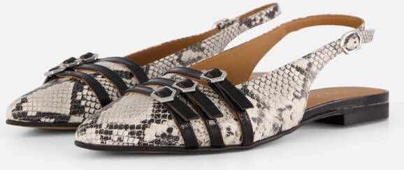 Linea zeta Slingbacks bruin Leer