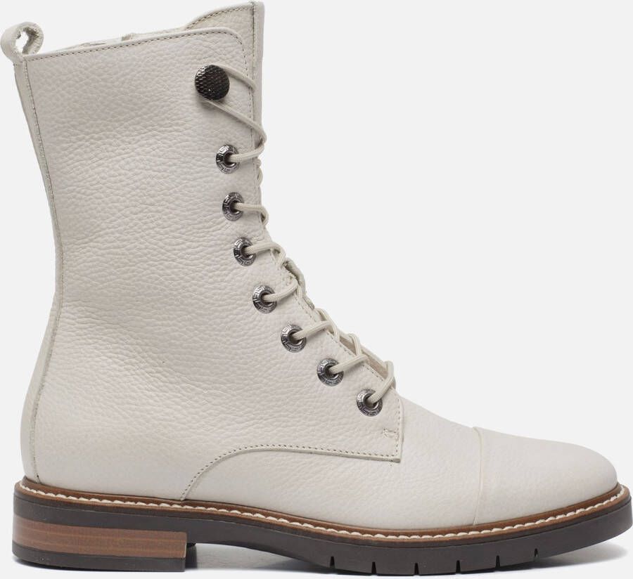 Linea zeta Veterboots beige Leer