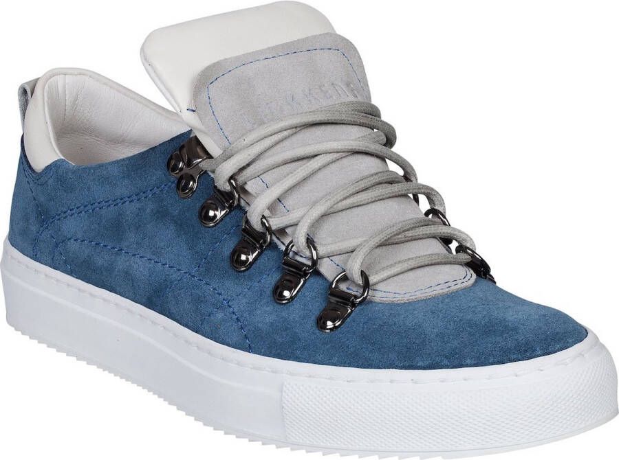 Linkkens Kobe low top lace suede nappa petrol blue