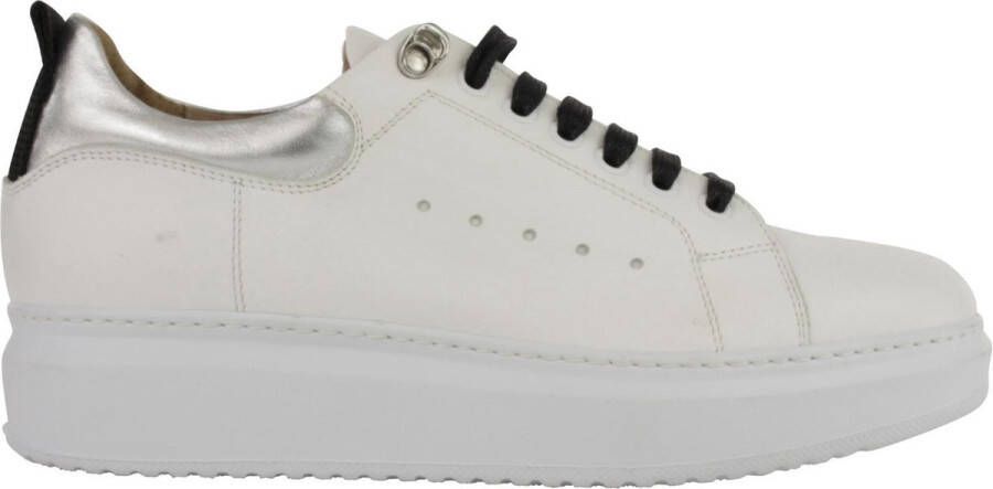 Linkkens SINISA SNEAKER WIT-ZILVER NAPPA