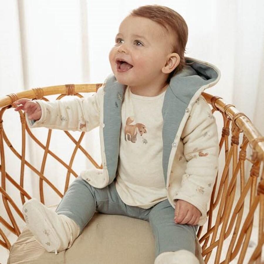 Little Dutch Sloffen kinderen Zand Beige Forest Friends Newborn Forest Nature - Foto 3