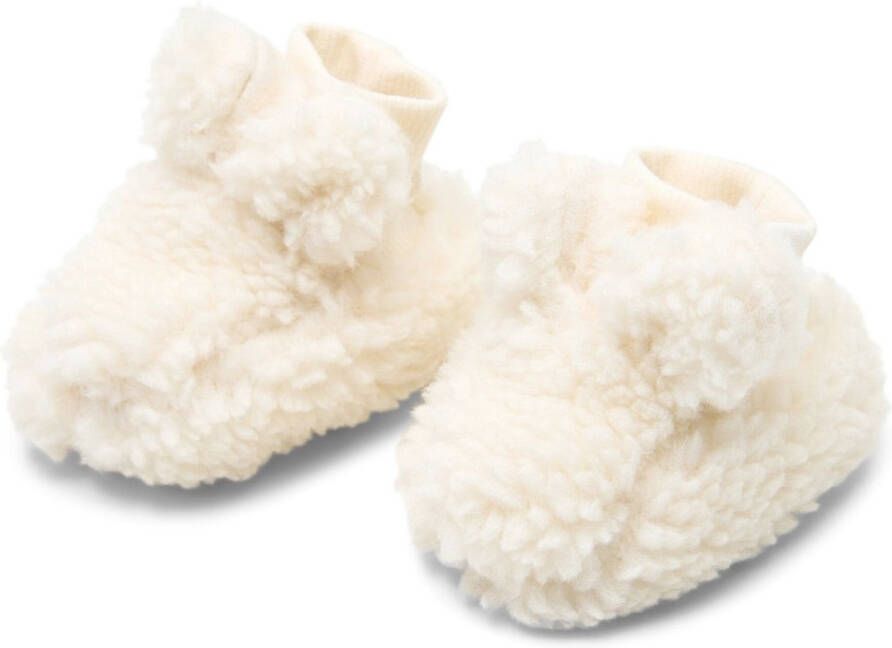 Little Dutch Teddy slofjes Wit Newborn Naturals