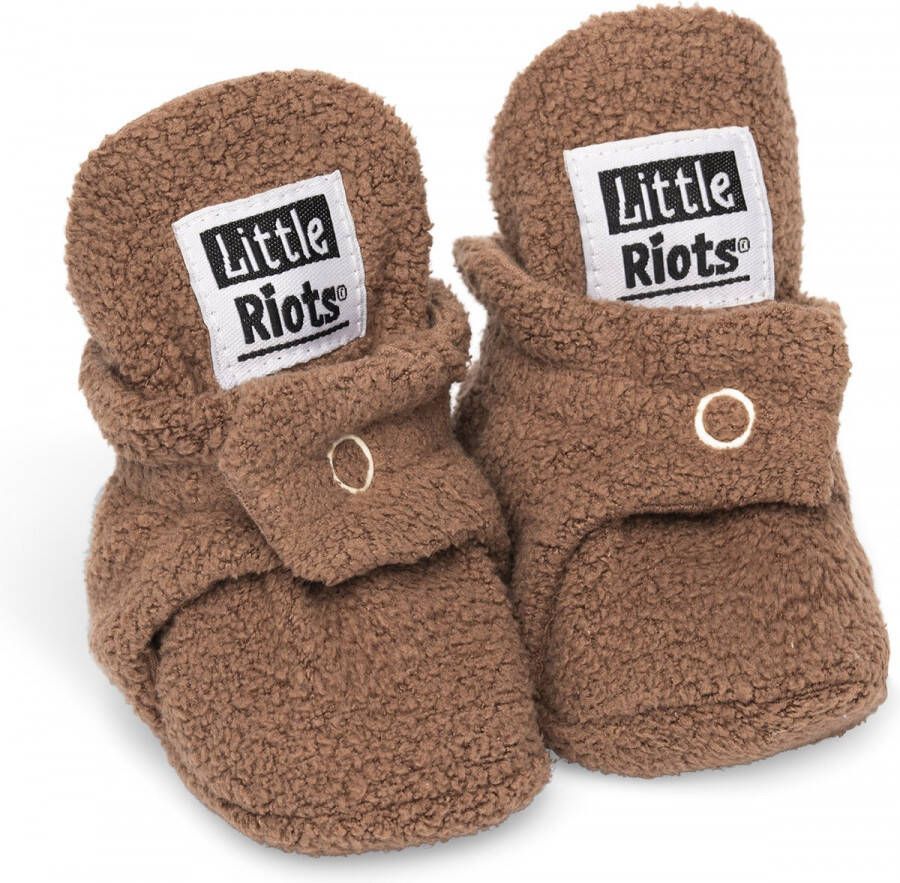 Little Riots Babyslofjes Fleece Original Brownie 3-6 Maanden (10cm) Schoen