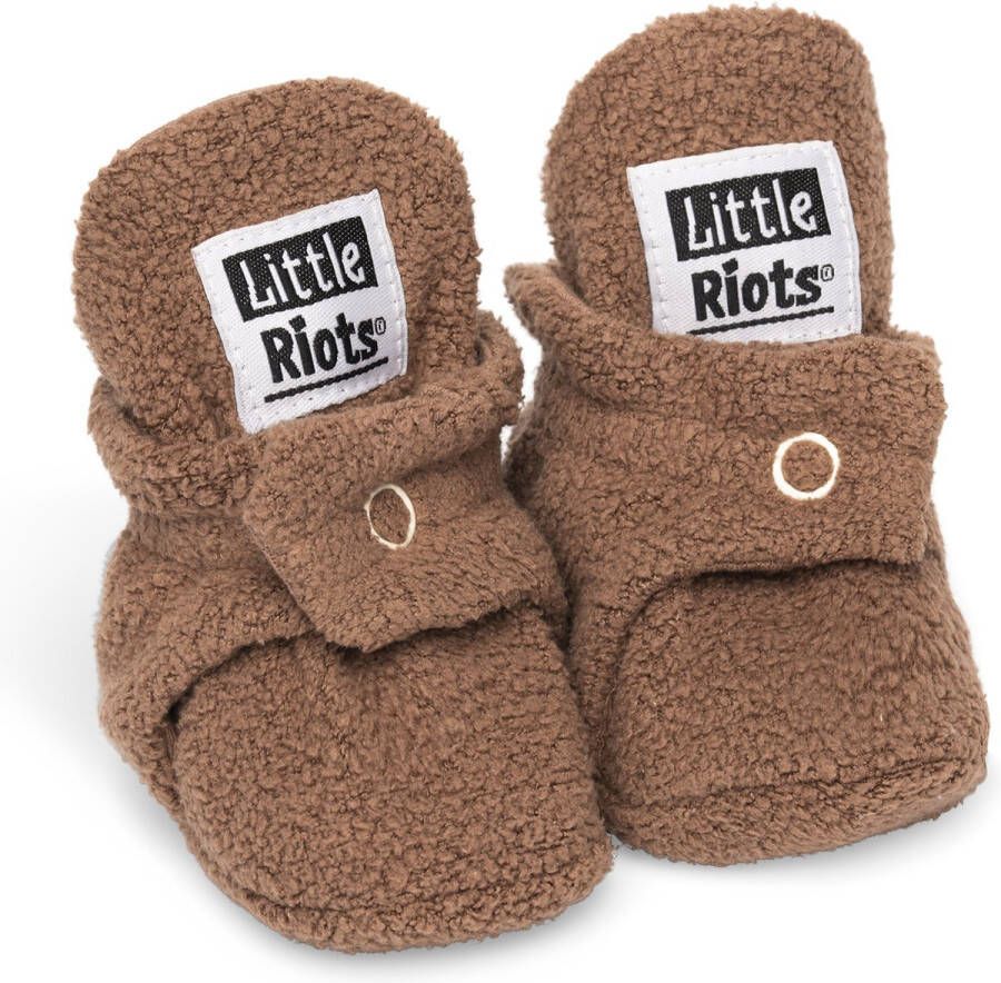Little Riots Babyslofjes Fleece Original Brownie 3-6 Maanden (10cm) Schoen - Foto 1
