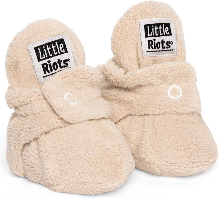 Little Riots Babyslofjes Fleece Original Soft Beige 3-6 Maanden (10cm) Schoen