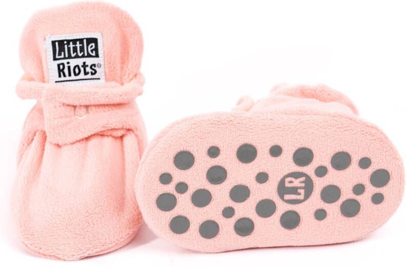 Little Riots babyslofjes antislip fleece stepper oud roze slofjes voor je baby dreumes en peuter voor jongens en meisjes 24-36 Maanden (15 5cm) schoen