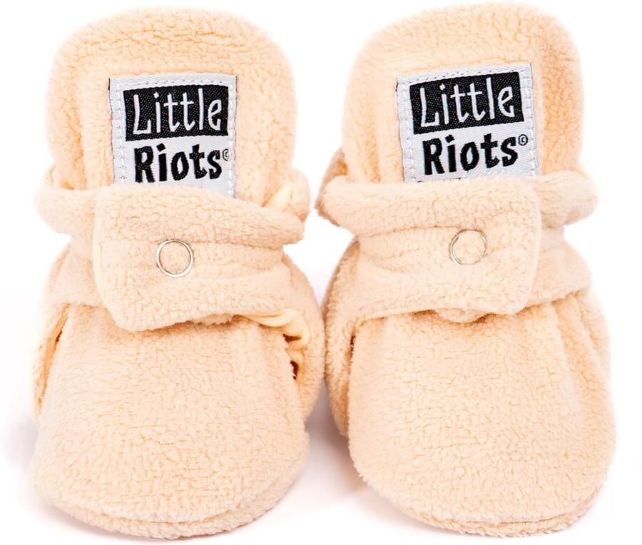 Little Riots Babyslofjes Fleece Original Soft Beige 3-6 Maanden (10cm) Schoen
