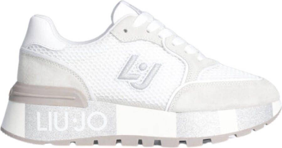 Liu Jo Witte Mesh en Beige Suède Sneakers Multicolor Dames