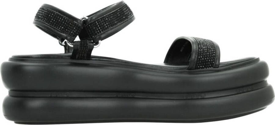 Liu Jo Stijlvolle platte sandalen voor de zomer Black Dames