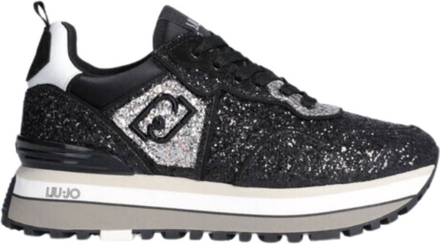 Liu Jo Glitter Platform Sneakers voor modebewuste vrouwen Black Dames - Foto 2